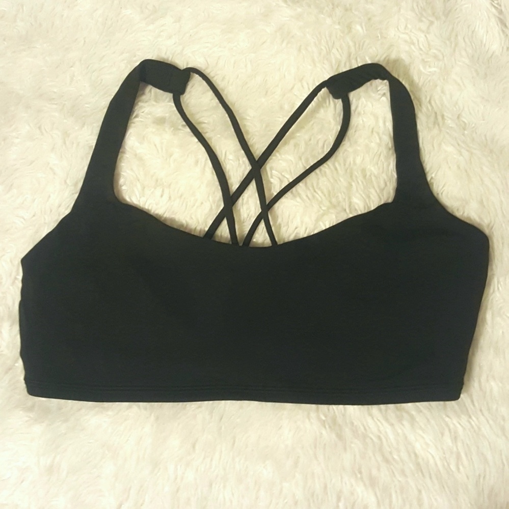 Lululemon Athletica Black Strappy Sports Bra